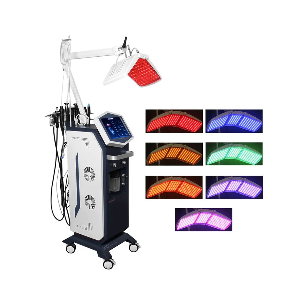 Professional 5 Color Light Water Dermabrasion Machine Oxygen Jet Apua Peel Machine with Skin Analyzer